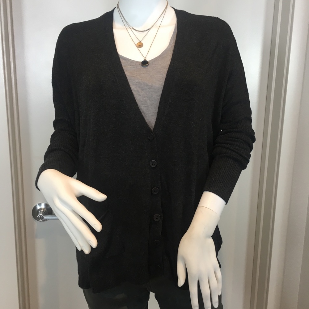 Eileen Fisher gray cardigan